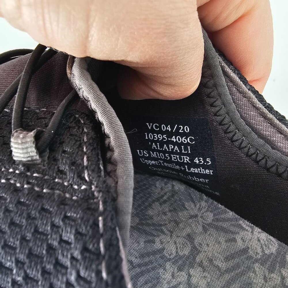 Olukai Mens Alapa Li Shoes 10.5 Black Woven Leather Accents Casual 10395-406C - Picture 8 of 9